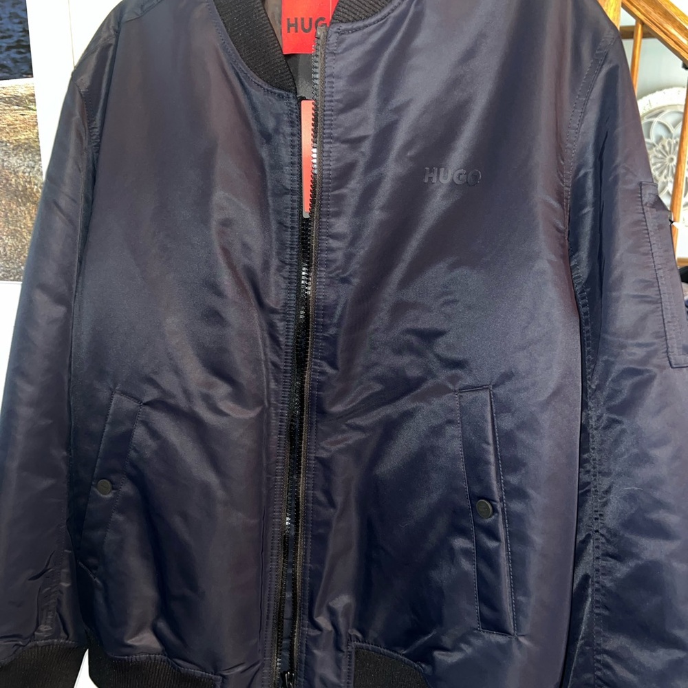 HUGO Dark Blue Bomber Jacket